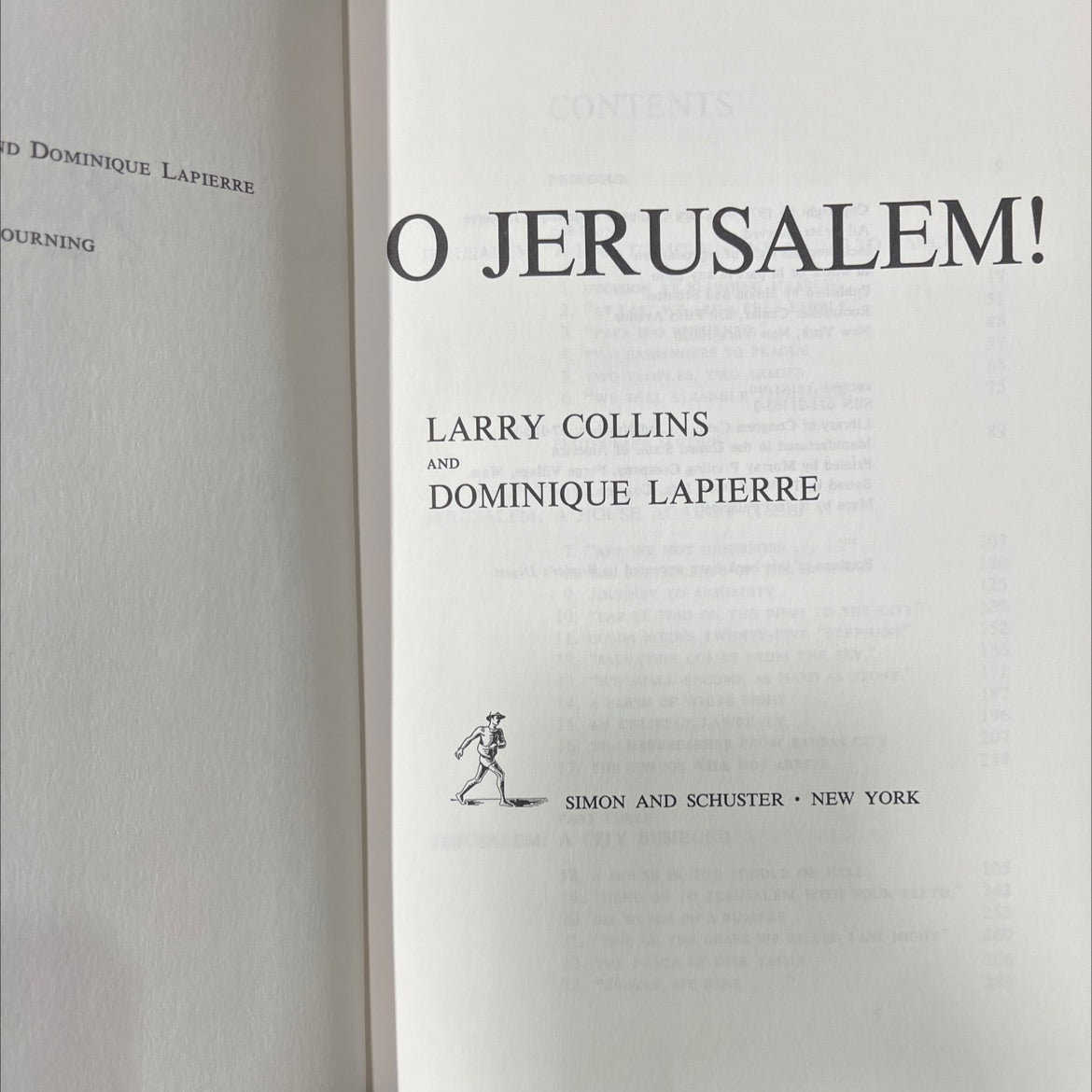 jerusalem! book, by larry collins and dominique lapierre, 1972 Hardcover image 2