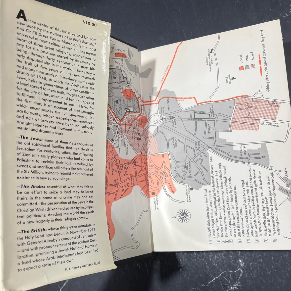 jerusalem! book, by larry collins and dominique lapierre, 1972 Hardcover image 4