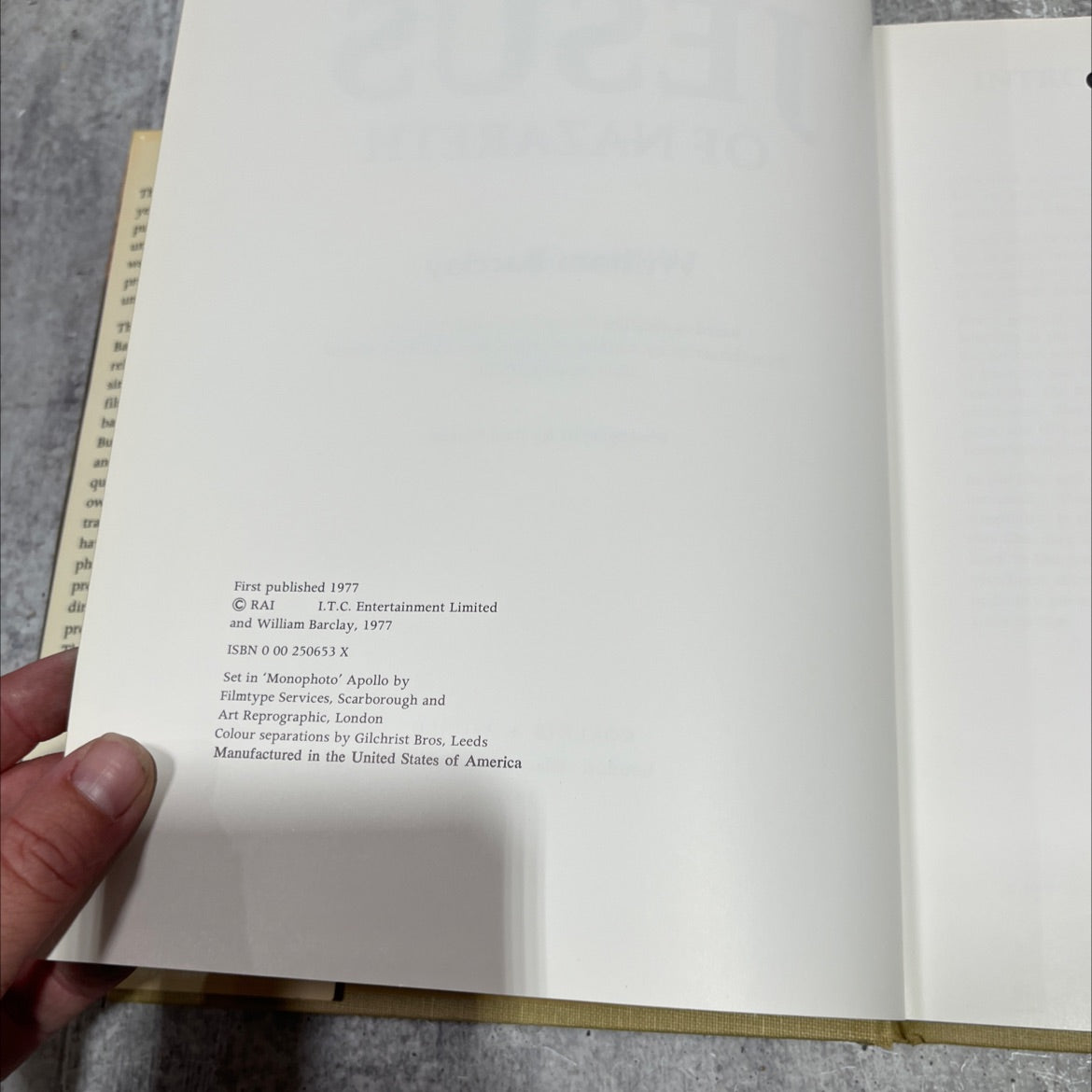 jesus of nazareth book, by william barclay, 1977 Hardcover image 3