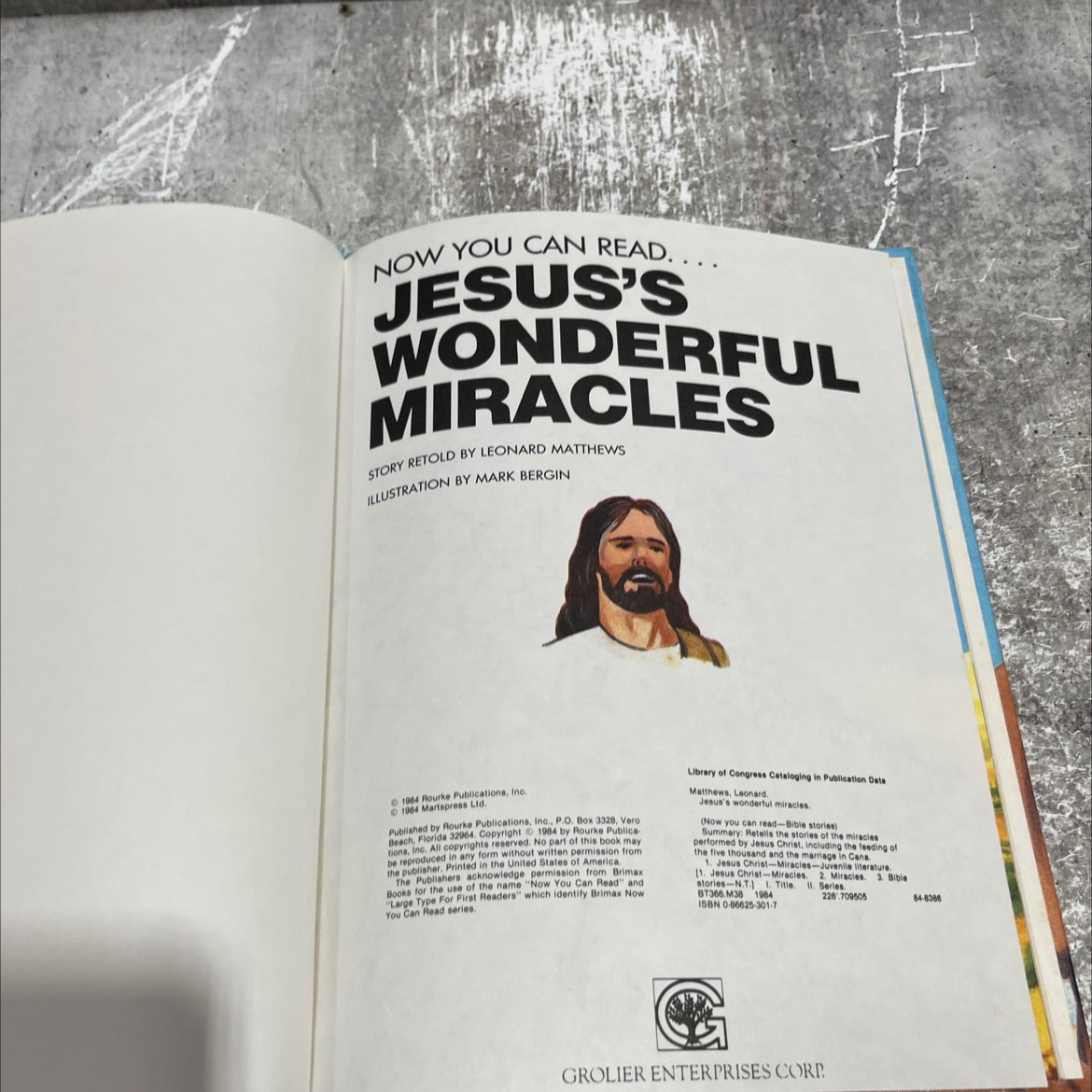 jesus's wonderful miracles book, by leonard matthews, 1984 Hardcover image 3