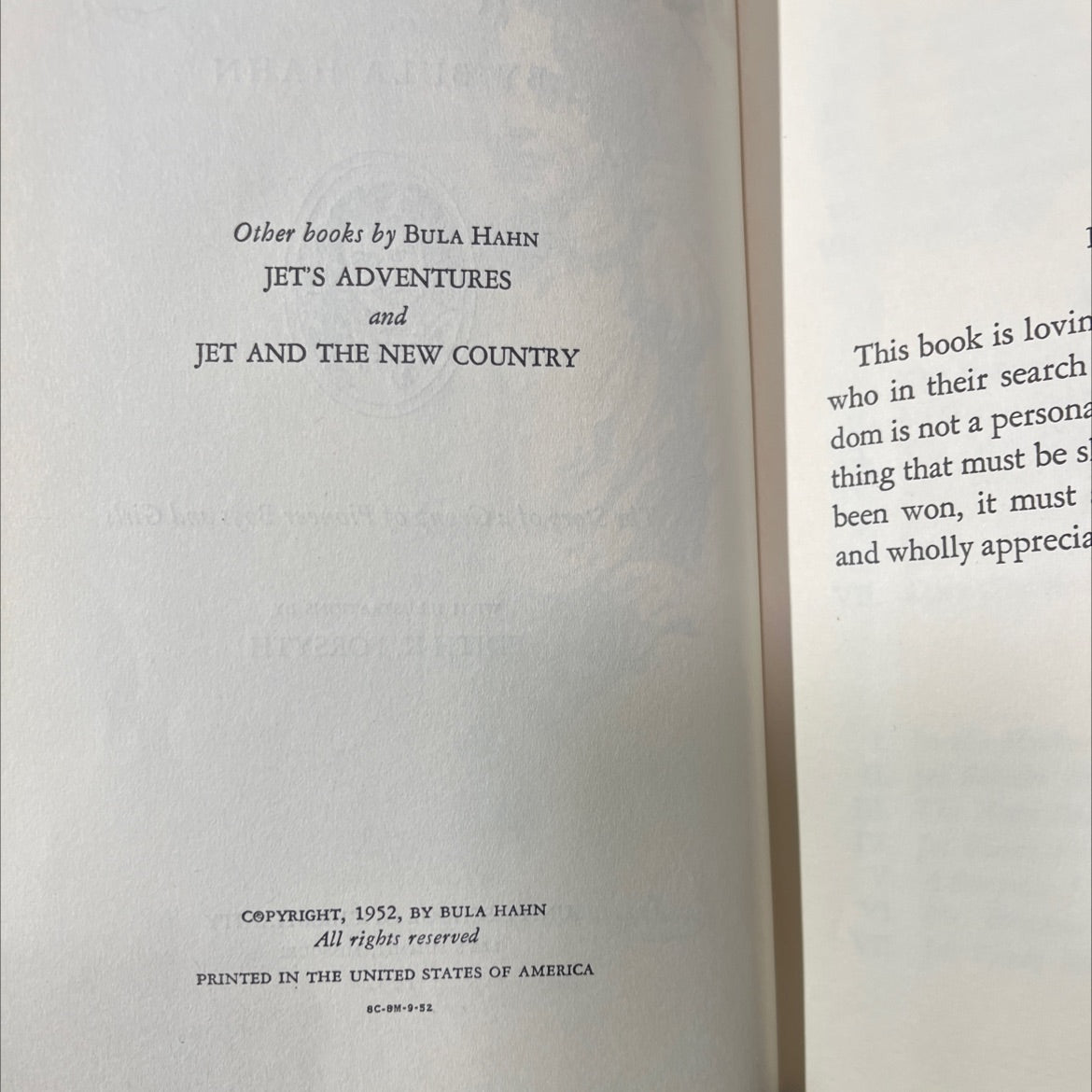 jets choice book, by bula hahn hae, 1952 Hardcover image 3