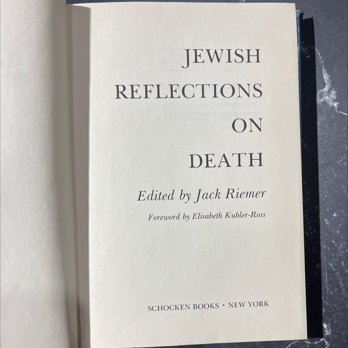 jewish reflections on death book, by Jack Riemer, 1974 Hardcover image 2