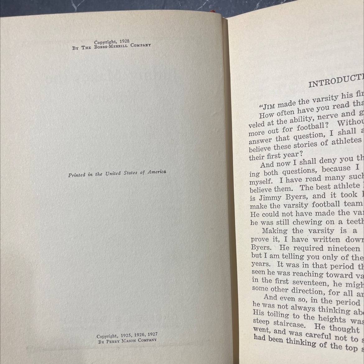 jimmy makes the varsity book, by jonathan brooks, 1928 Hardcover image 3