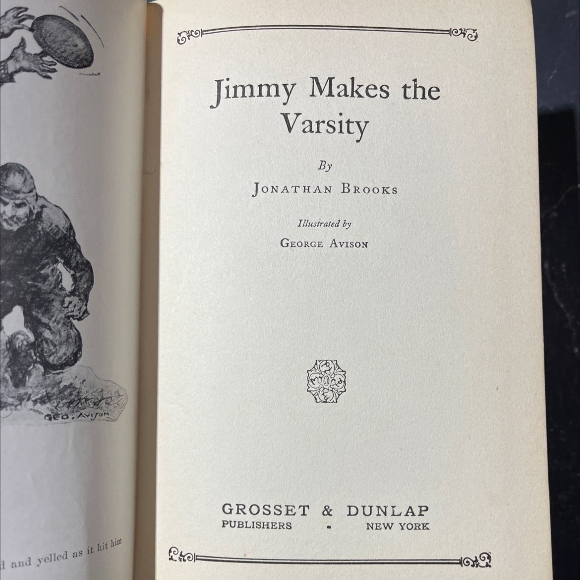 jimmy makes the varsity book, by jonathan brooks, 1928 Hardcover image 2