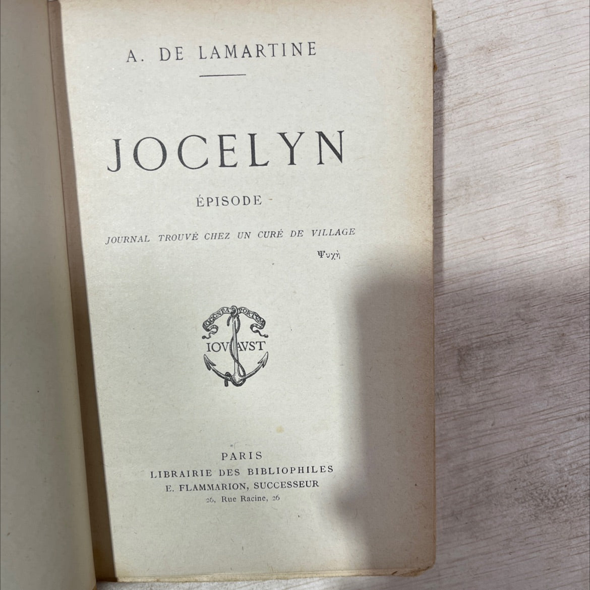 jocelyn episode journal found with a village priest book, by alphonse de lamartine, 1970 Leather, Antique image 2