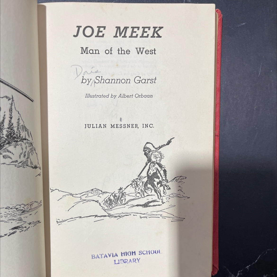 joe meek man of the west dais book, by shannon garst, 1954 Hardcover image 2