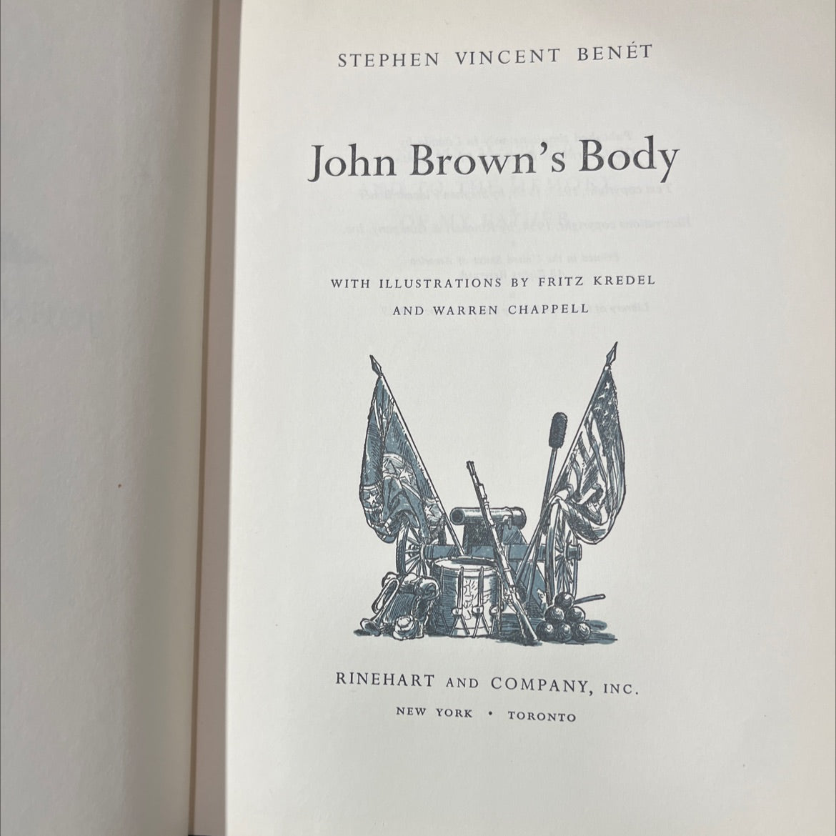 john brown's body book, by stephen vincent benét, 1954 Hardcover image 2