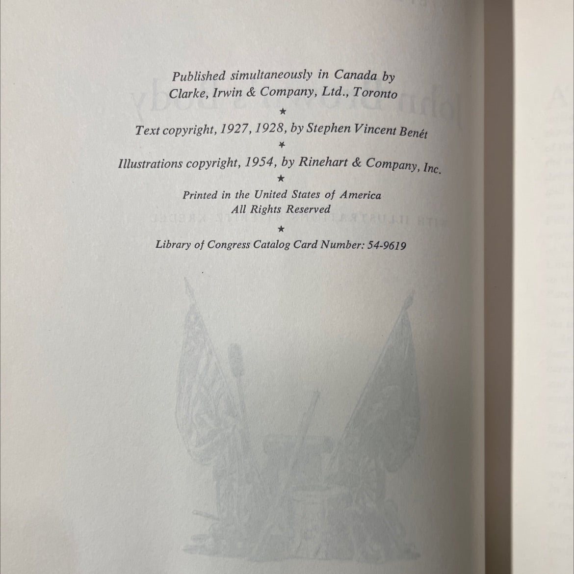 john brown's body book, by stephen vincent benét, 1954 Hardcover image 3