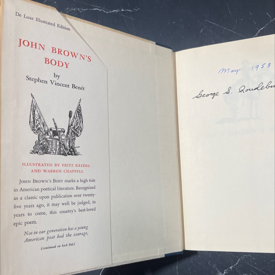 john brown's body book, by stephen vincent benét, 1954 Hardcover image 4