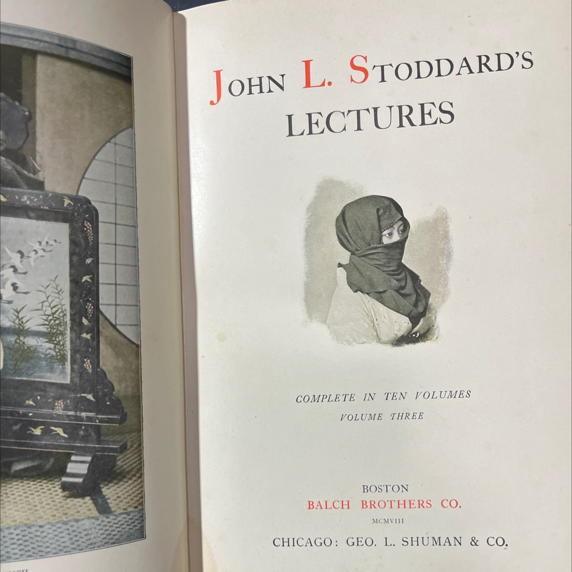 john l. stoddard's lectures volume three book, by john l. stoddard, 1908 Hardcover image 2