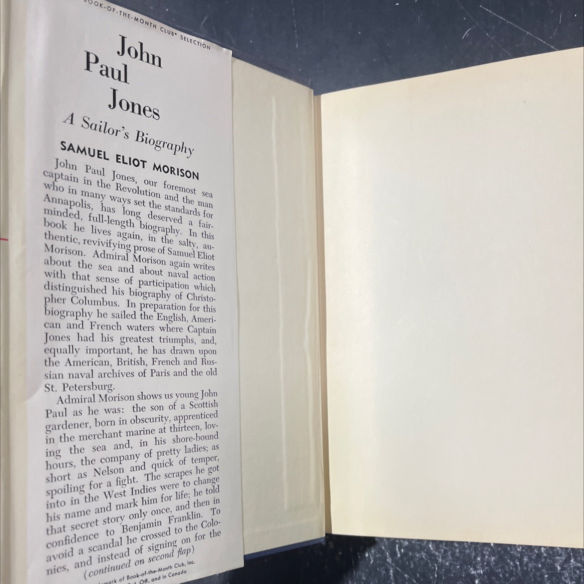 john paul jones a sailor's biography book, by samuel eliot morison, 1959 Hardcover image 4