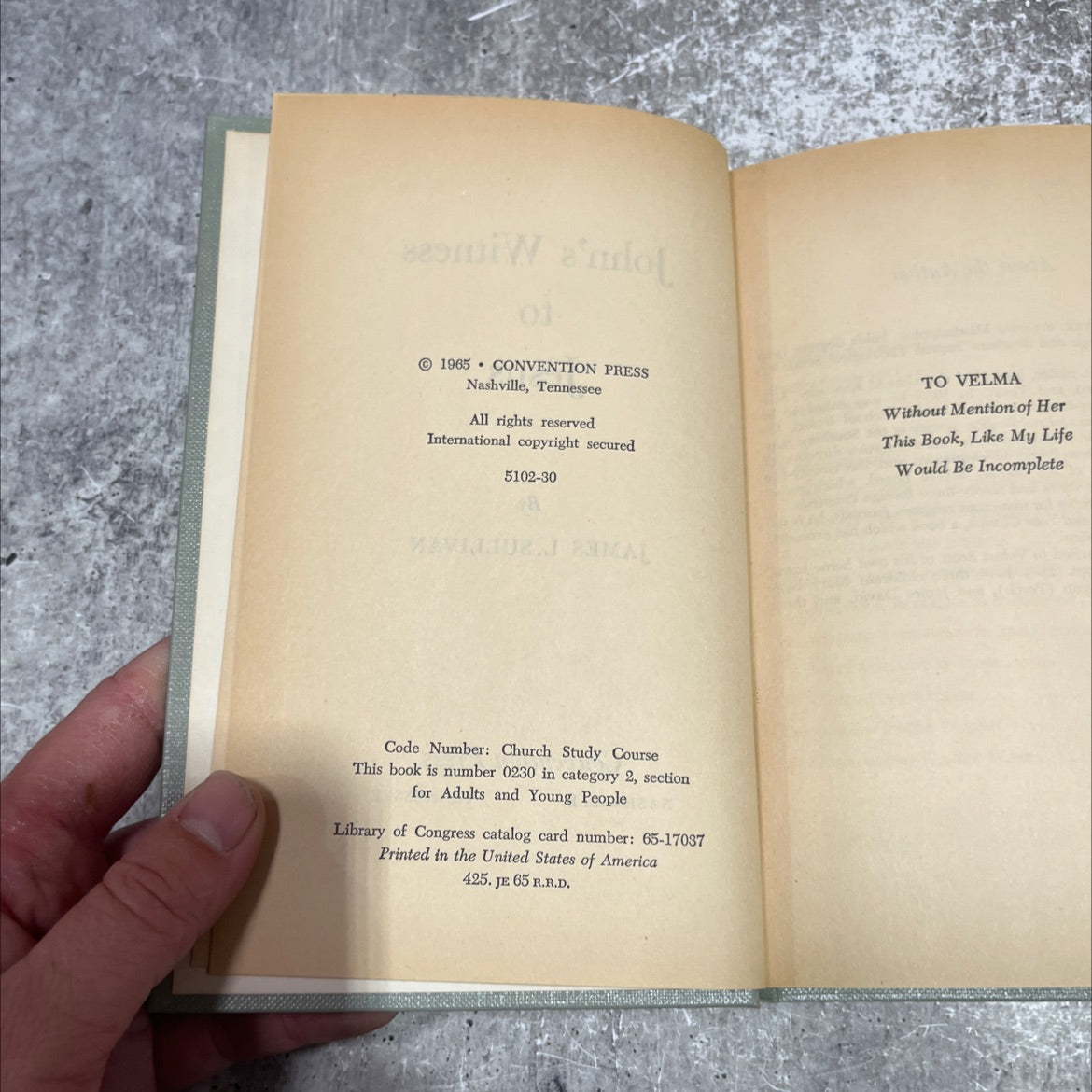 john's witness to jesus book, by james l. sullivan, 1965 Hardcover image 3