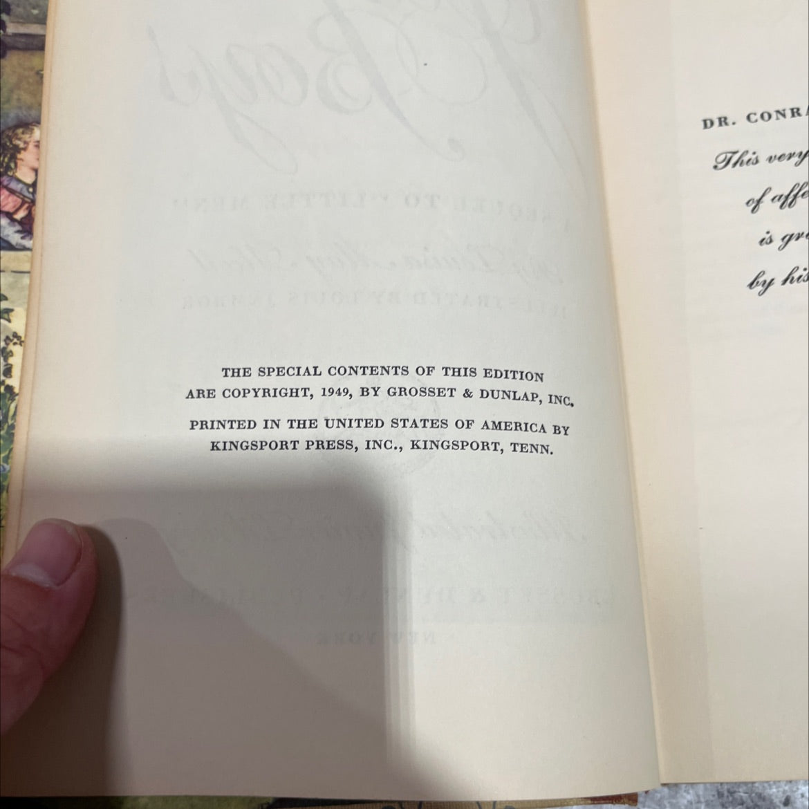 jos pay boys a sequel to \"little men\" book, by louisa may alcott, 1949 Hardcover image 3