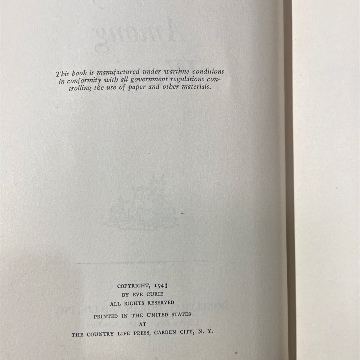 journey among warriors book, by eve curie, 1943 Hardcover image 3