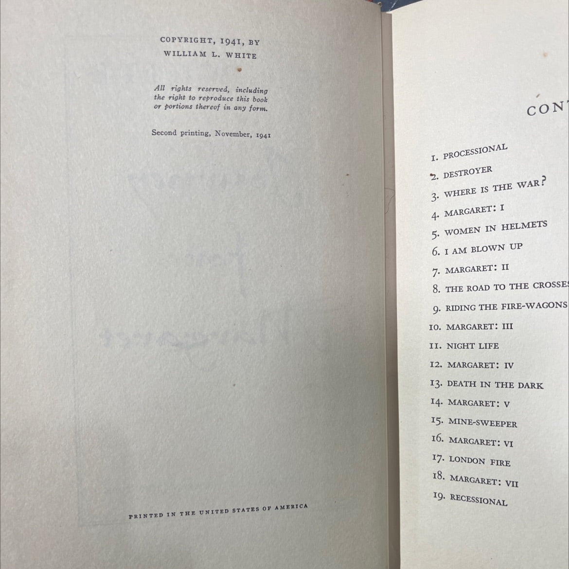 journey for margaret book, by w. l. white, 1941 Hardcover image 3