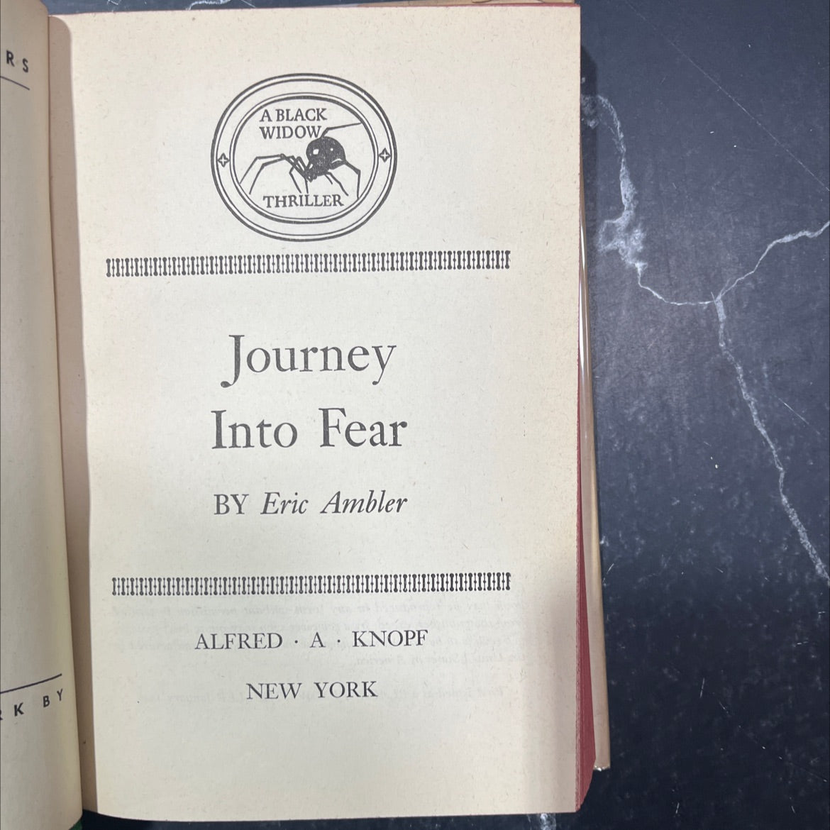 journey into fear book, by Eric Ambler, 1946 Hardcover image 2