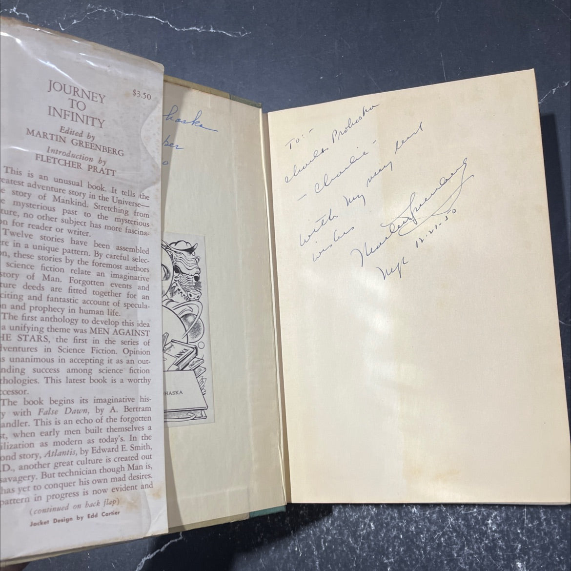 journey to infinity book, by martin greenberg, 1951 Hardcover image 4