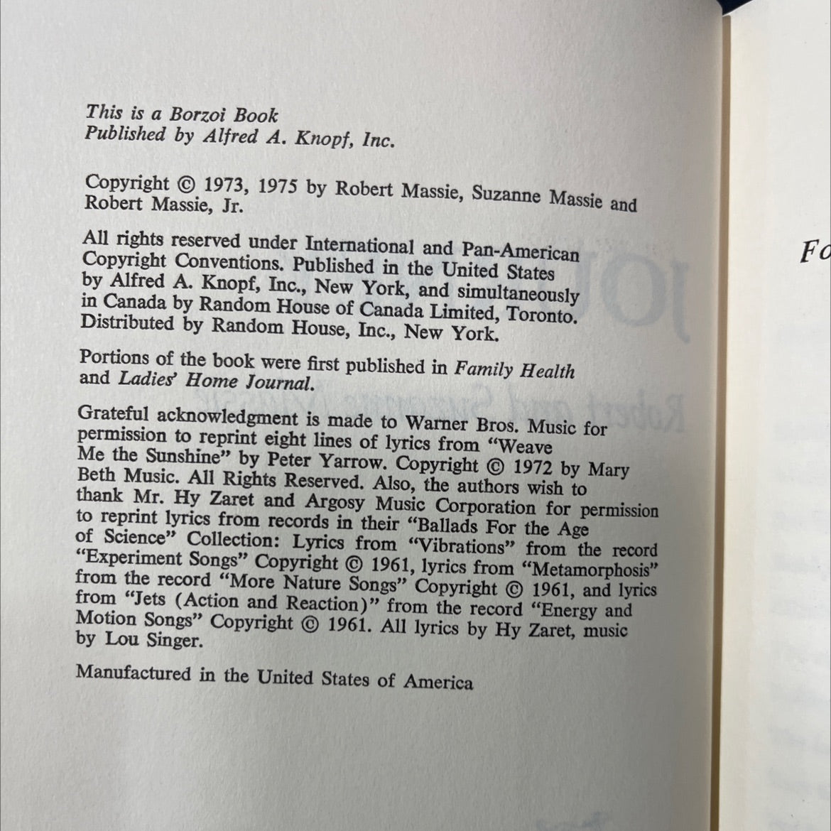 journey book, by Robert and Suzanne Massie, 1975 Hardcover image 3