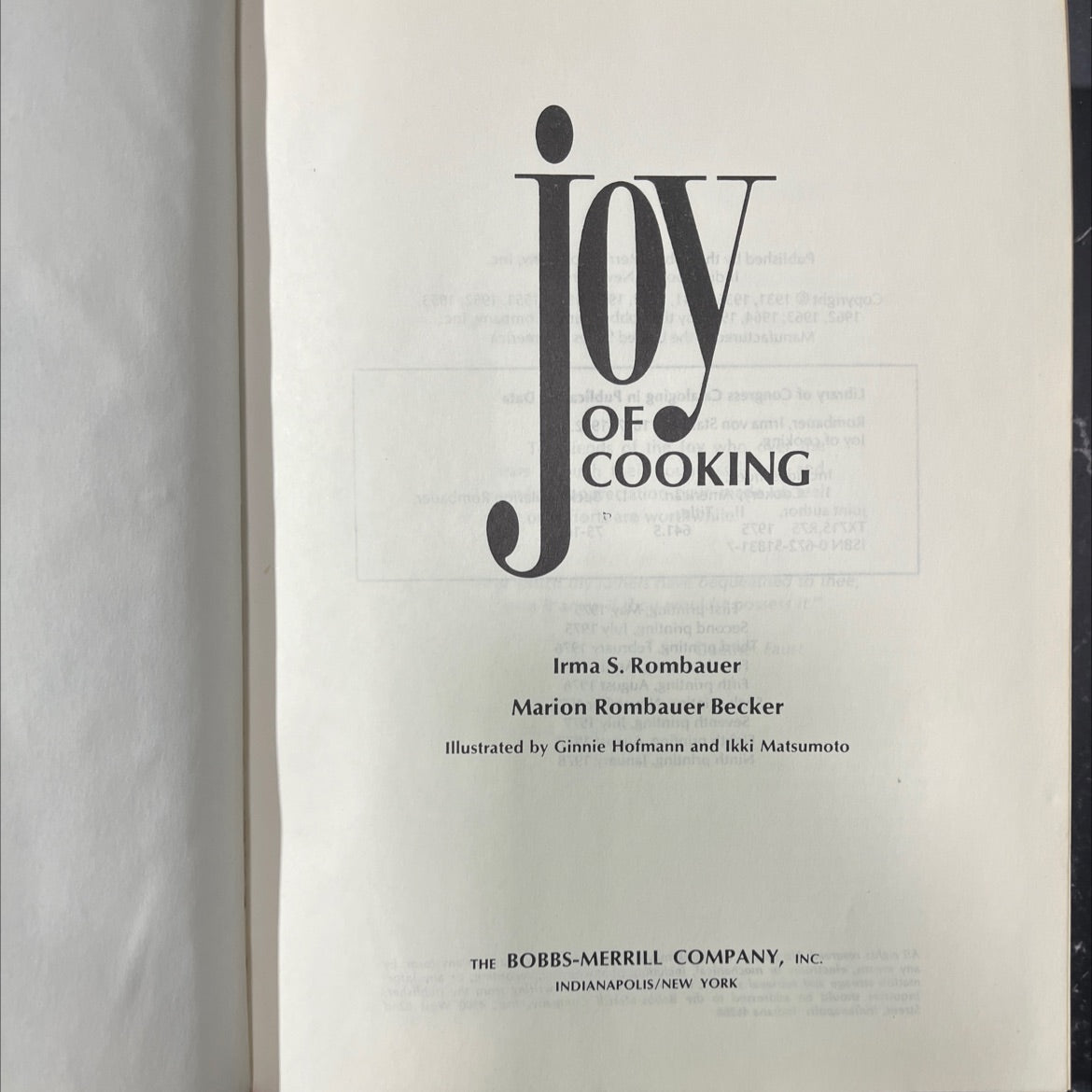 joy of cooking book, by irma s. rombauer, marion rombauer becker, 1975 Hardcover image 2