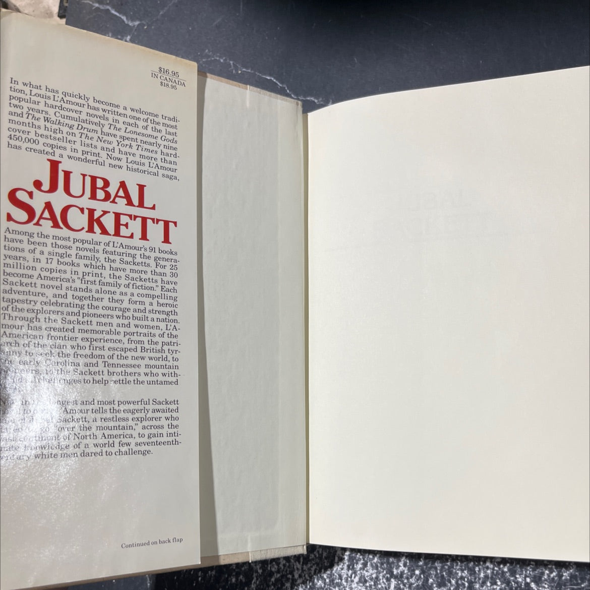 jubal sackett book, by louis l'amour, 1985 Hardcover image 4