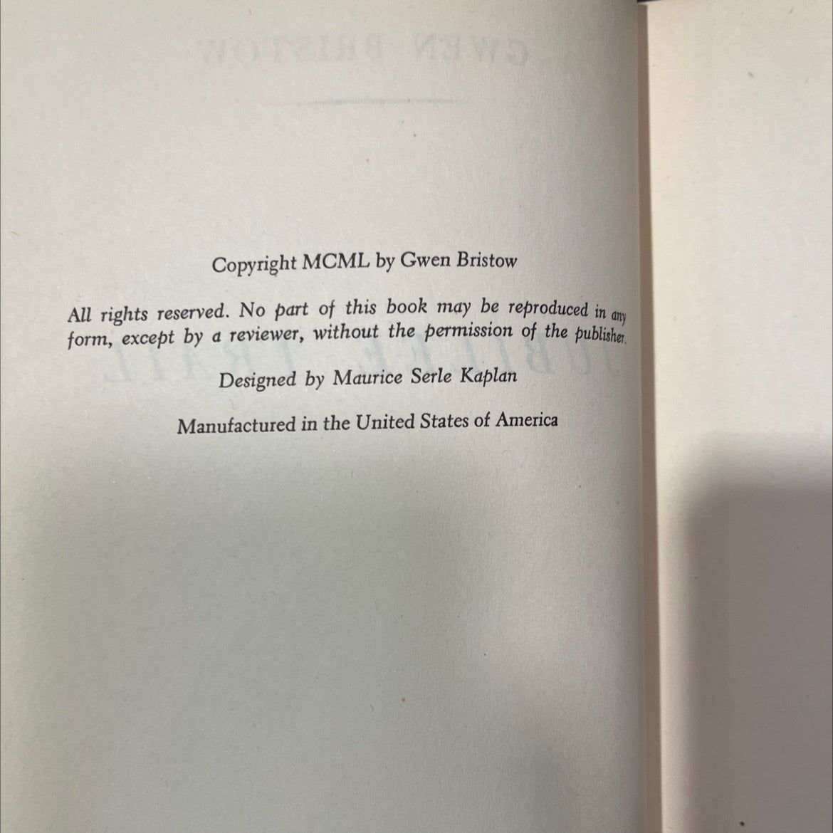 jubilee trail book, by gwen bristow, 1954 Hardcover image 3