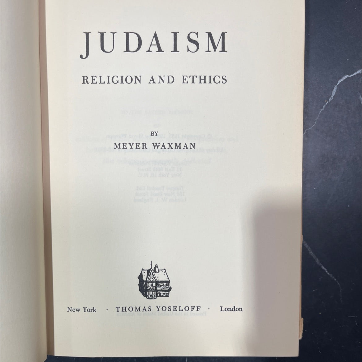 judaism religion and ethics book, by Meyer Waxman, 1958 Hardcover image 2