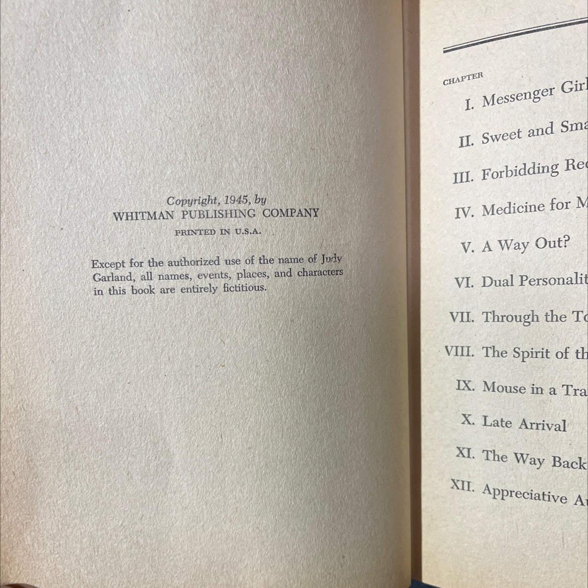 judy garland and the hoodoo costume book, by kathryn heisenfelt, 1945 Hardcover image 3