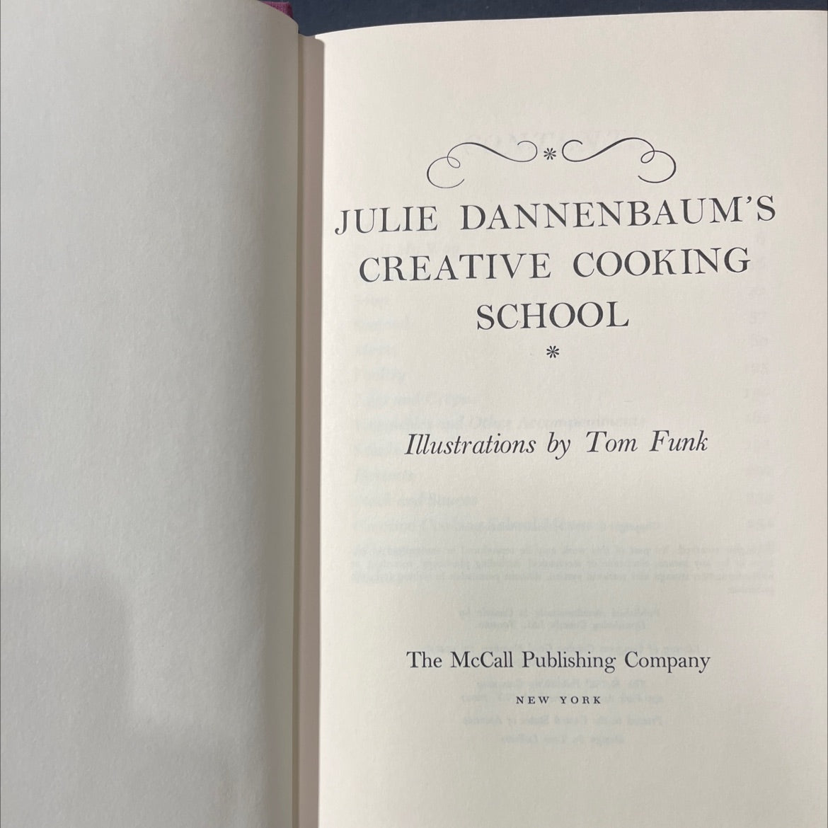 julie dannenbaum's creative cooking school book, by julie dannenbaum, 1971 Hardcover image 2