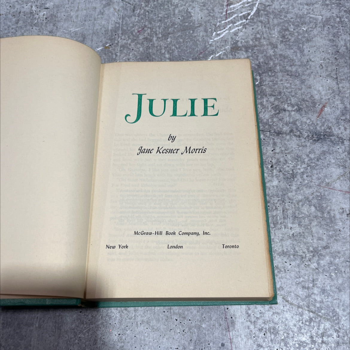 julie book, by jane kesner morris, 1952 Hardcover image 2