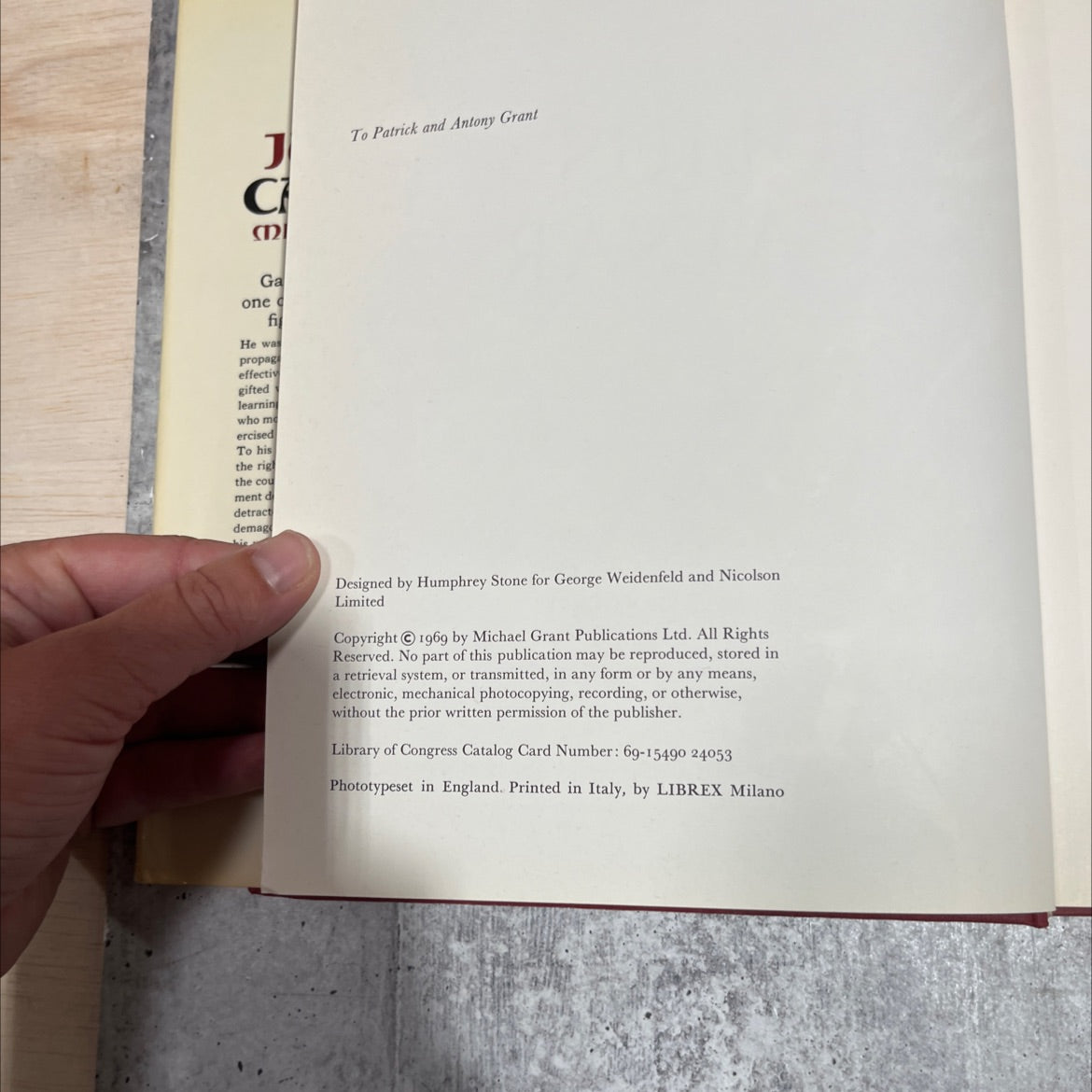 julius caesar book, by michael grant, 1969 Hardcover image 3