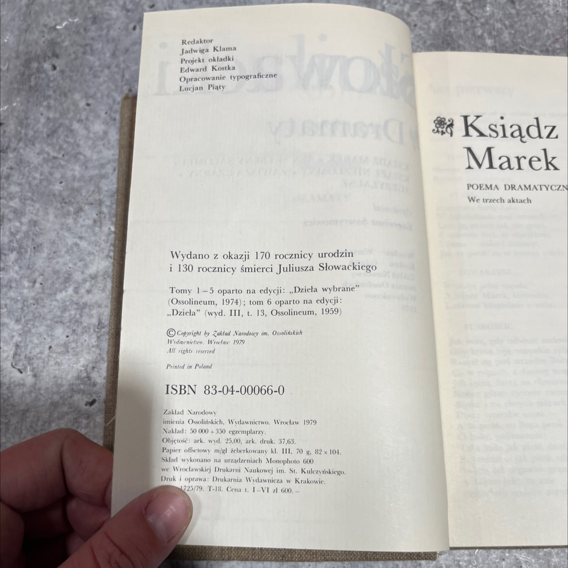juliusz słowacki selected works volume 5 dramas book, by juliusz słowacki, 1979 Hardcover image 3