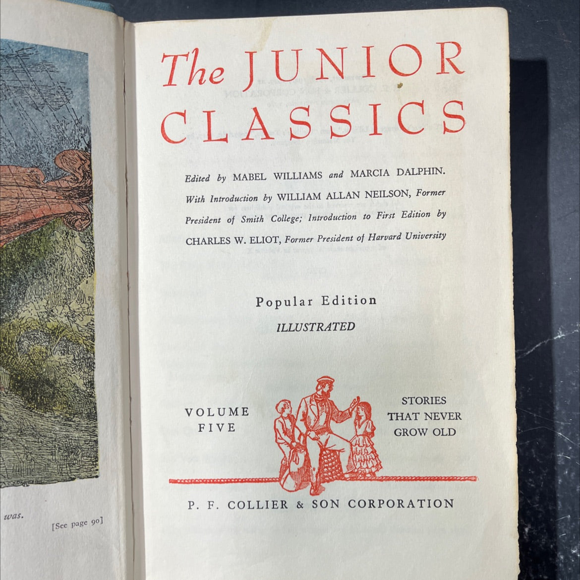 junior classics volume five popular edition illustrated stories that never grow old book, by unknown, 1960 Hardcover image 2