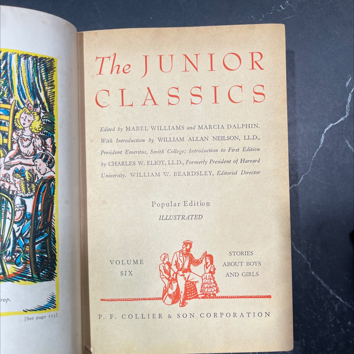 junior classics volume six illustrated stories about boys and girls book, by Mabel Williams, Marcia Dalphin, 1938 image 2