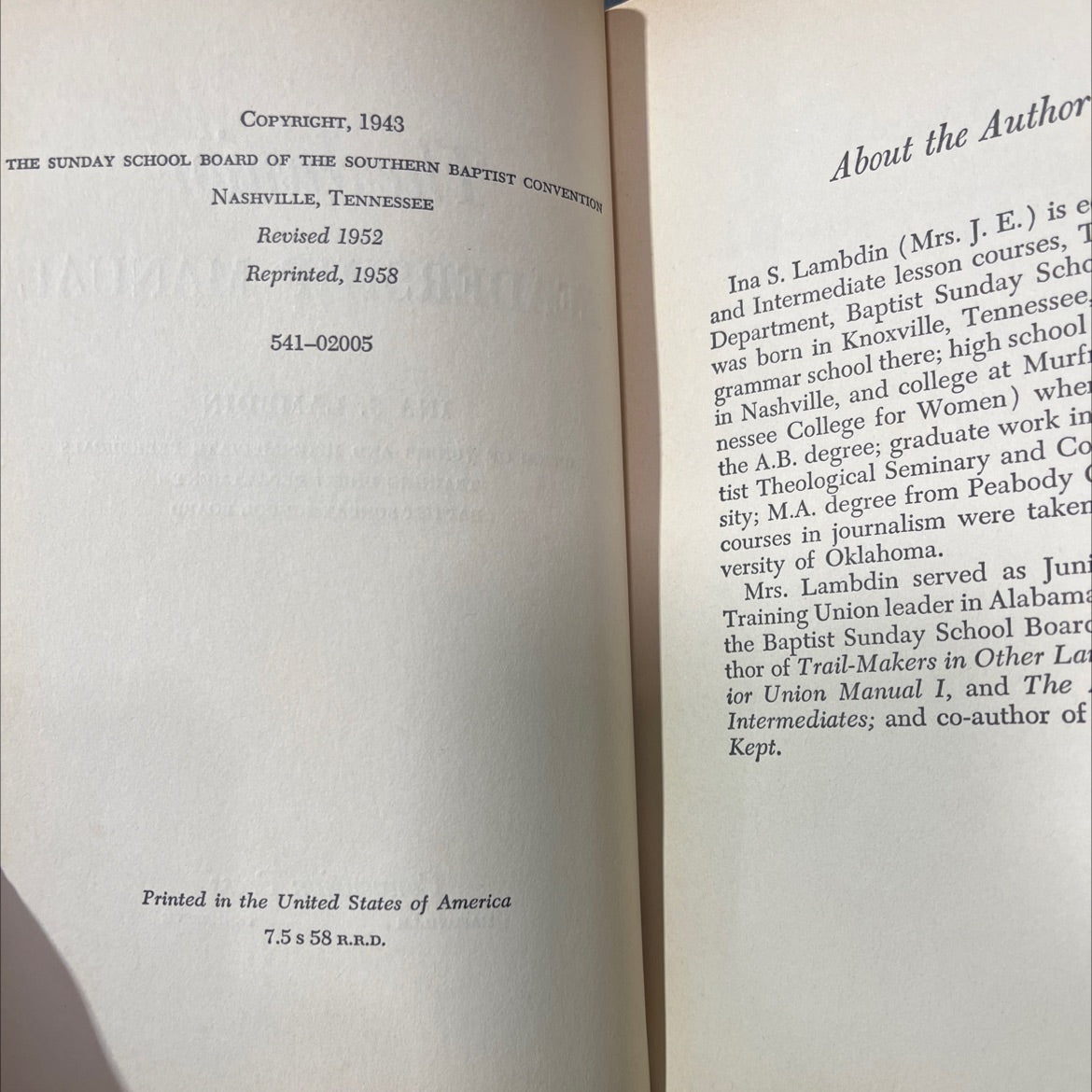 junior leadership manual book, by ina s. lambdin, 1958 Hardcover image 3
