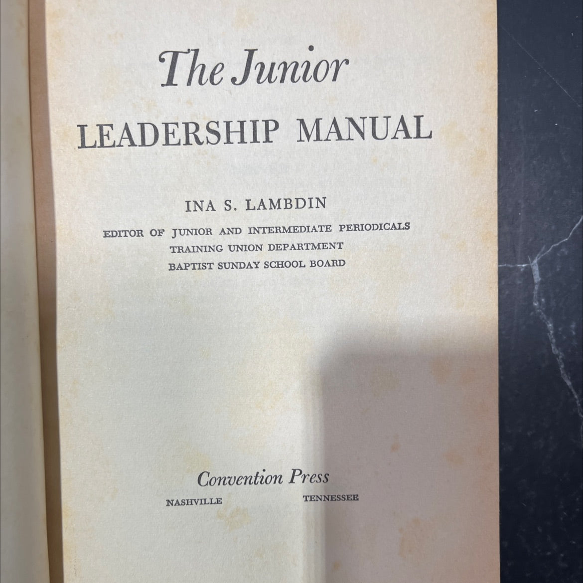 junior leadership manual book, by ina s. lambdin, 1958 Hardcover image 2