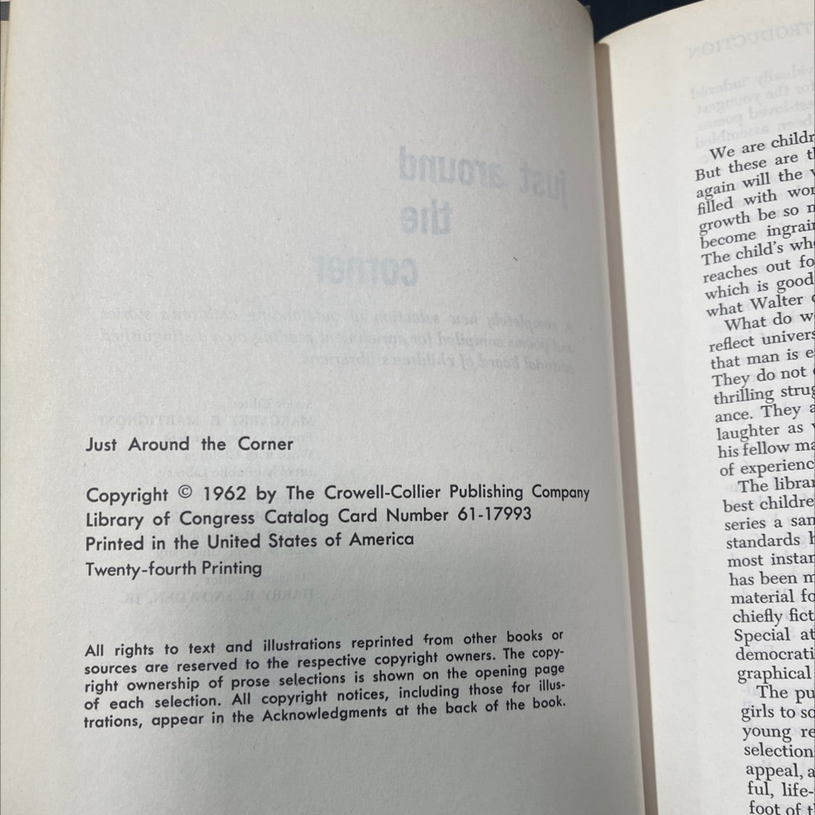 just around the corner book, by unknown, 1962 Hardcover image 3