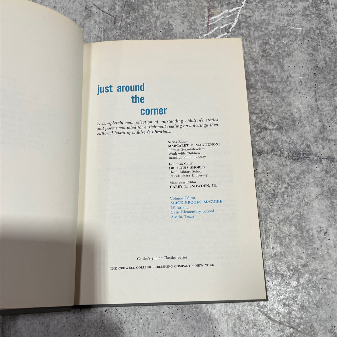 just around the corner book, by unknown, 1964 Hardcover image 2