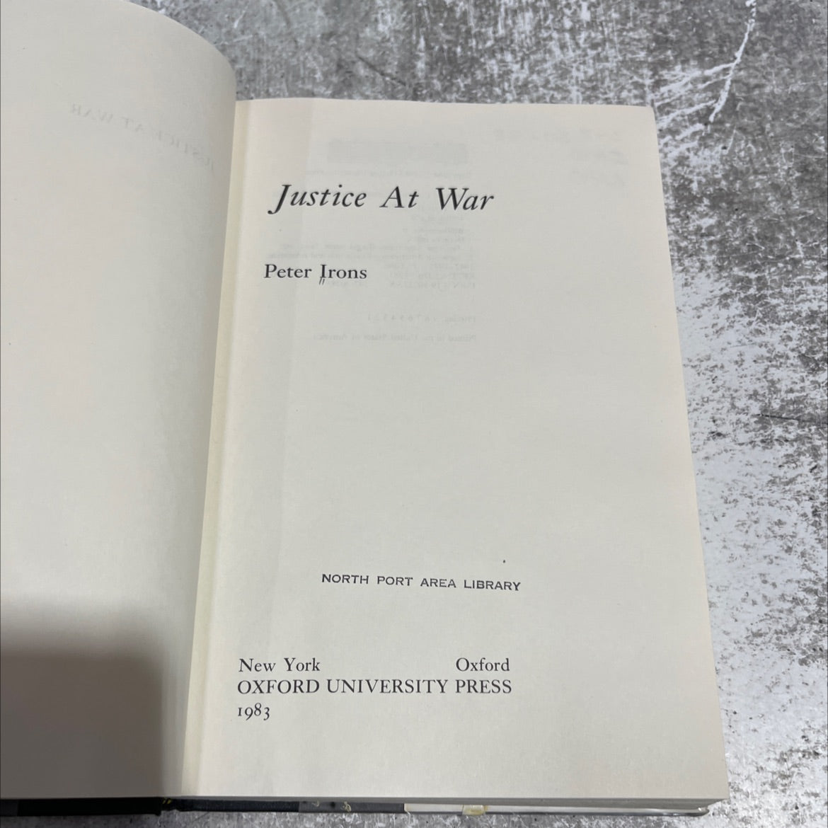 justice at war book, by Peter H. Irons, 1983 Hardcover image 2