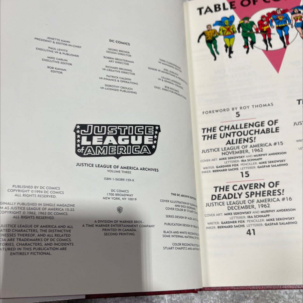 justice league of america archives volume three book, by unknown, 1994 Hardcover image 3