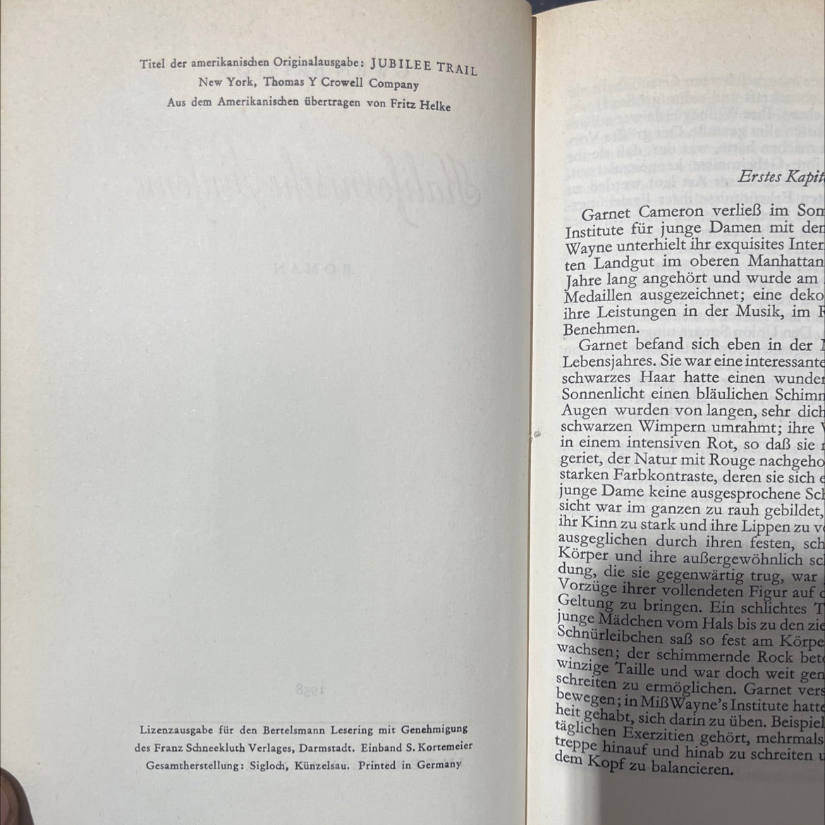 kalifornische sinfonie book, by gwen bristow, 1958 Hardcover image 3