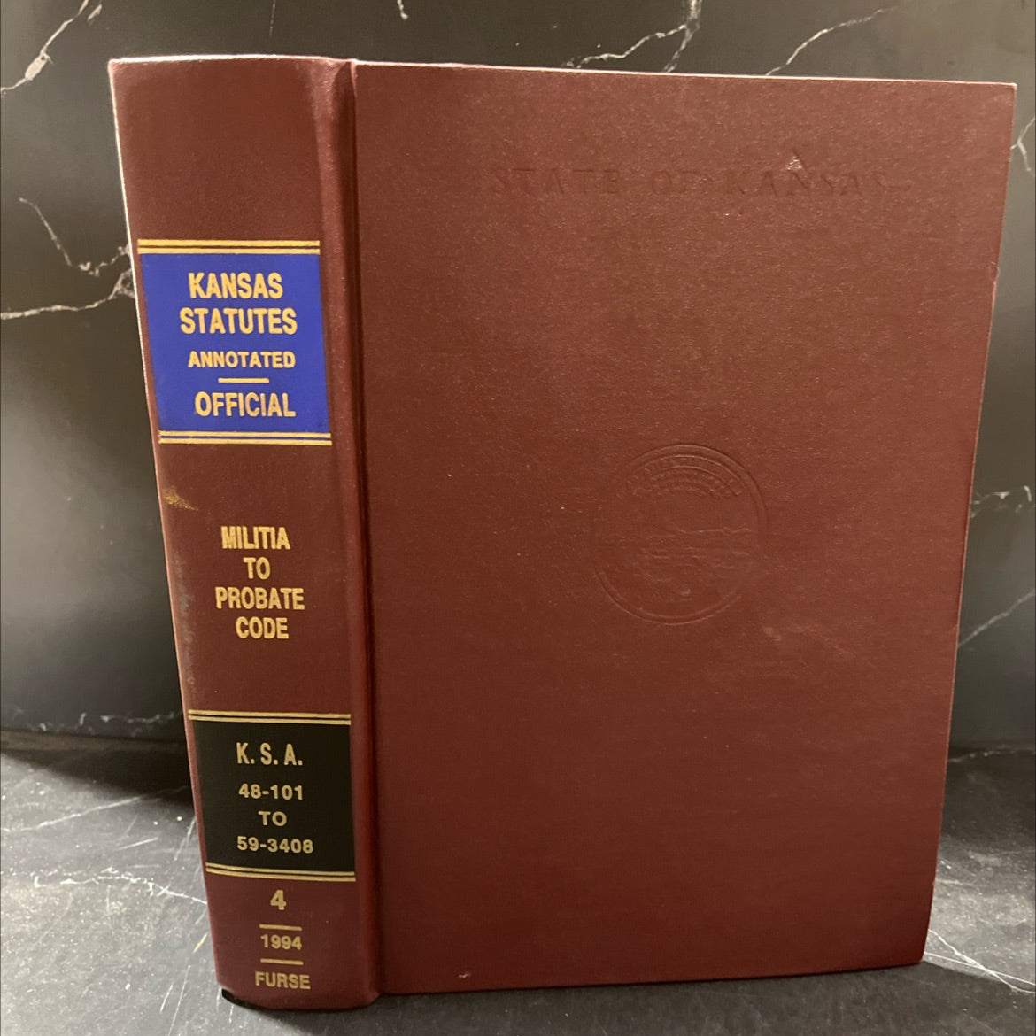 kansas statutes annotated book, by office of revisor of statutes of kansas, 1994 Hardcover image 1