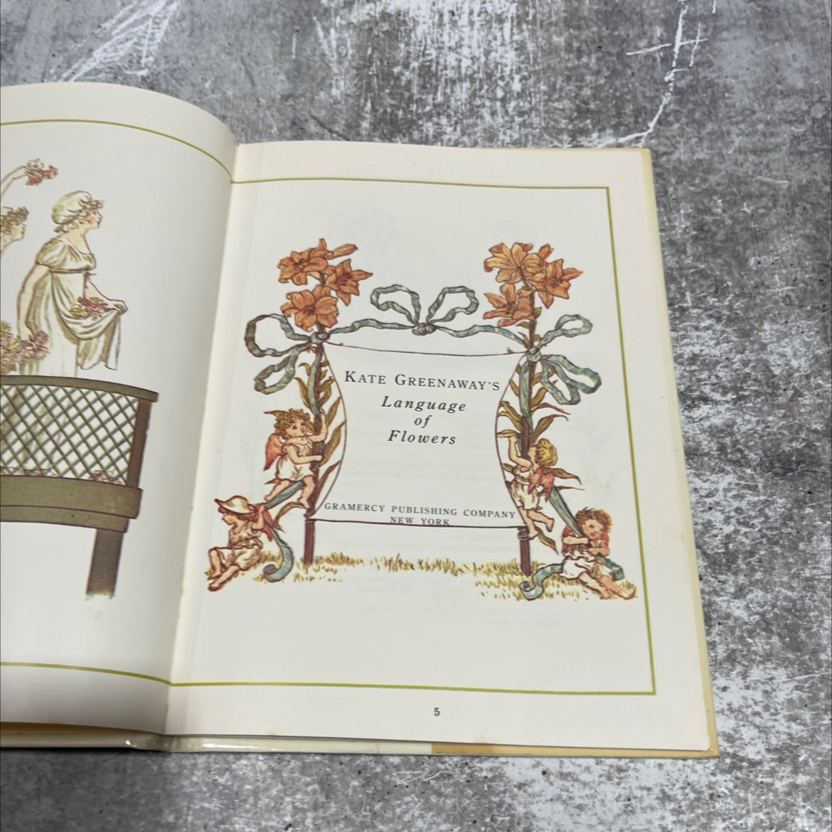 kate greenaway's language of flowers book, by Kate Greenaway, 1978 Hardcover image 2