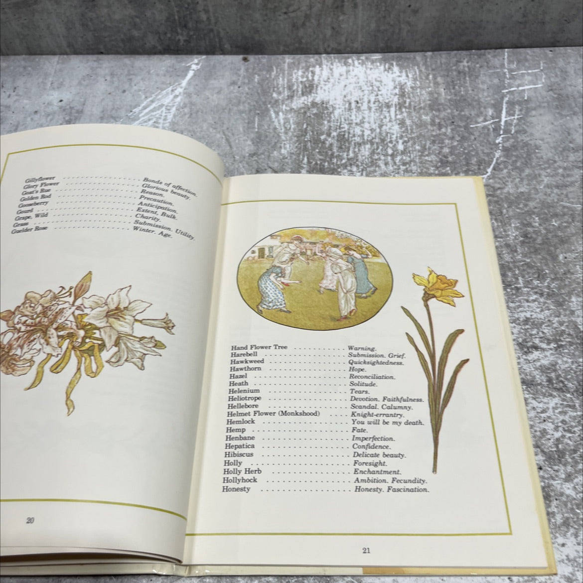 kate greenaway's language of flowers book, by Kate Greenaway, 1978 Hardcover image 4