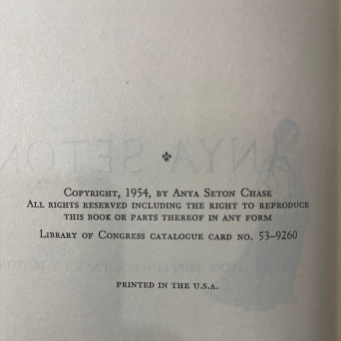 katherine book, by anya seton, 1954 Hardcover image 3