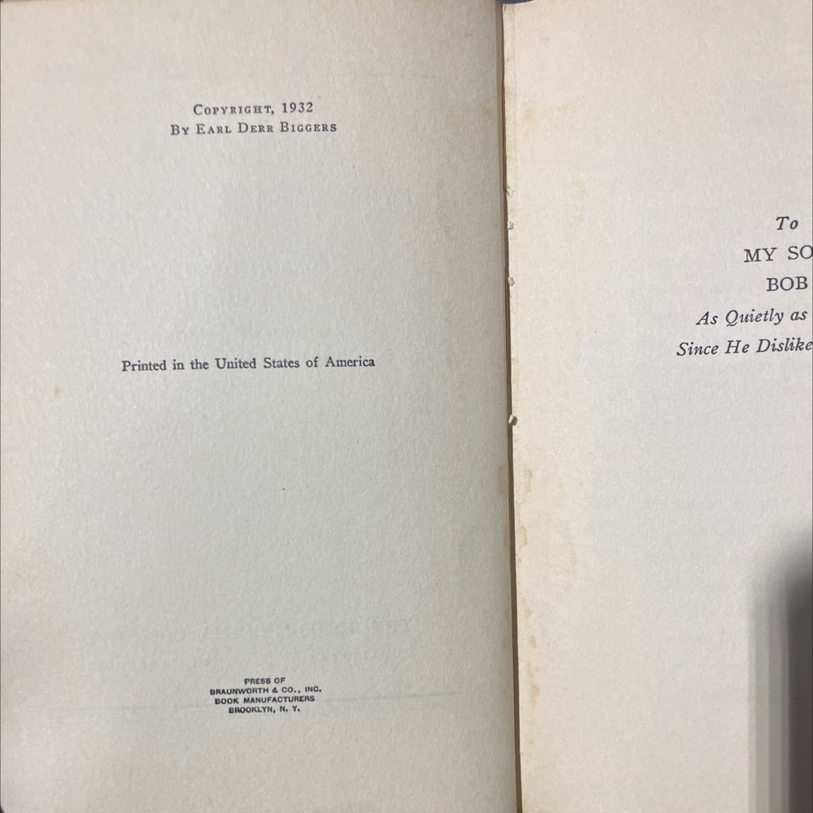 keeper of the keys a charlie chan story book, by earl derr biggers, 1932 Hardcover image 3