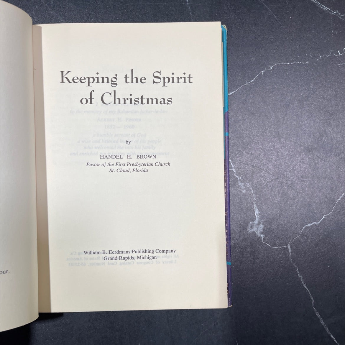 keeping the spirit of christmas book, by amlan fother pinder, 1965 Hardcover image 2
