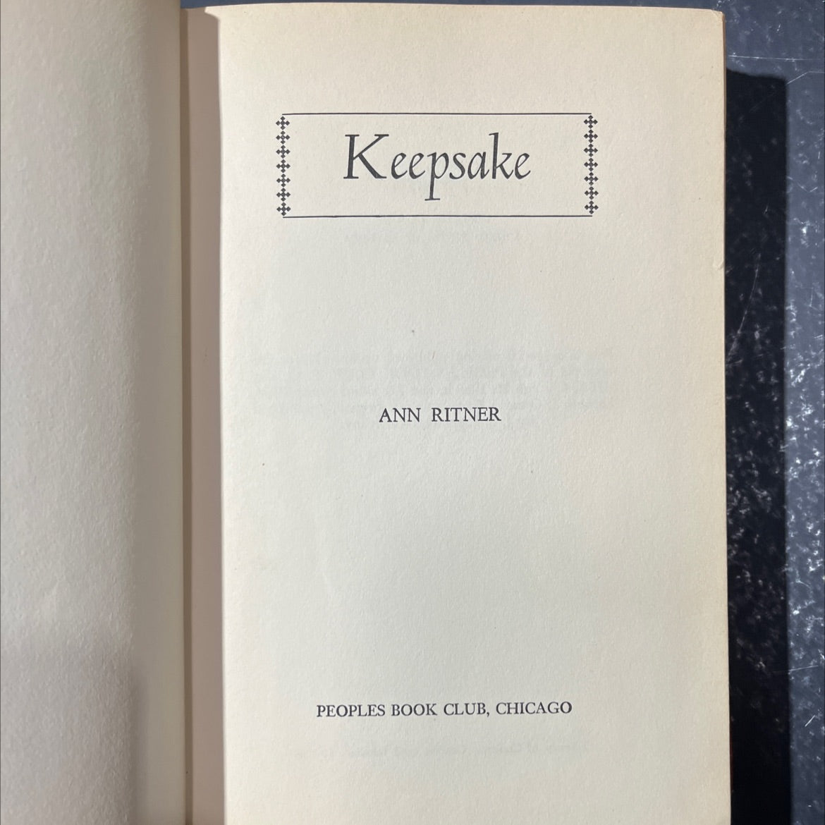 keepsake book, by ann ritner, 1952 Hardcover image 2