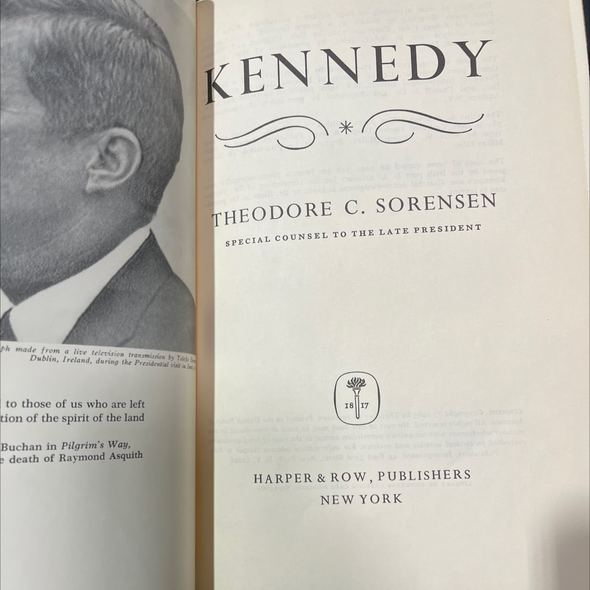 kennedy book, by theodore c. sorensen, 1965 Hardcover image 2