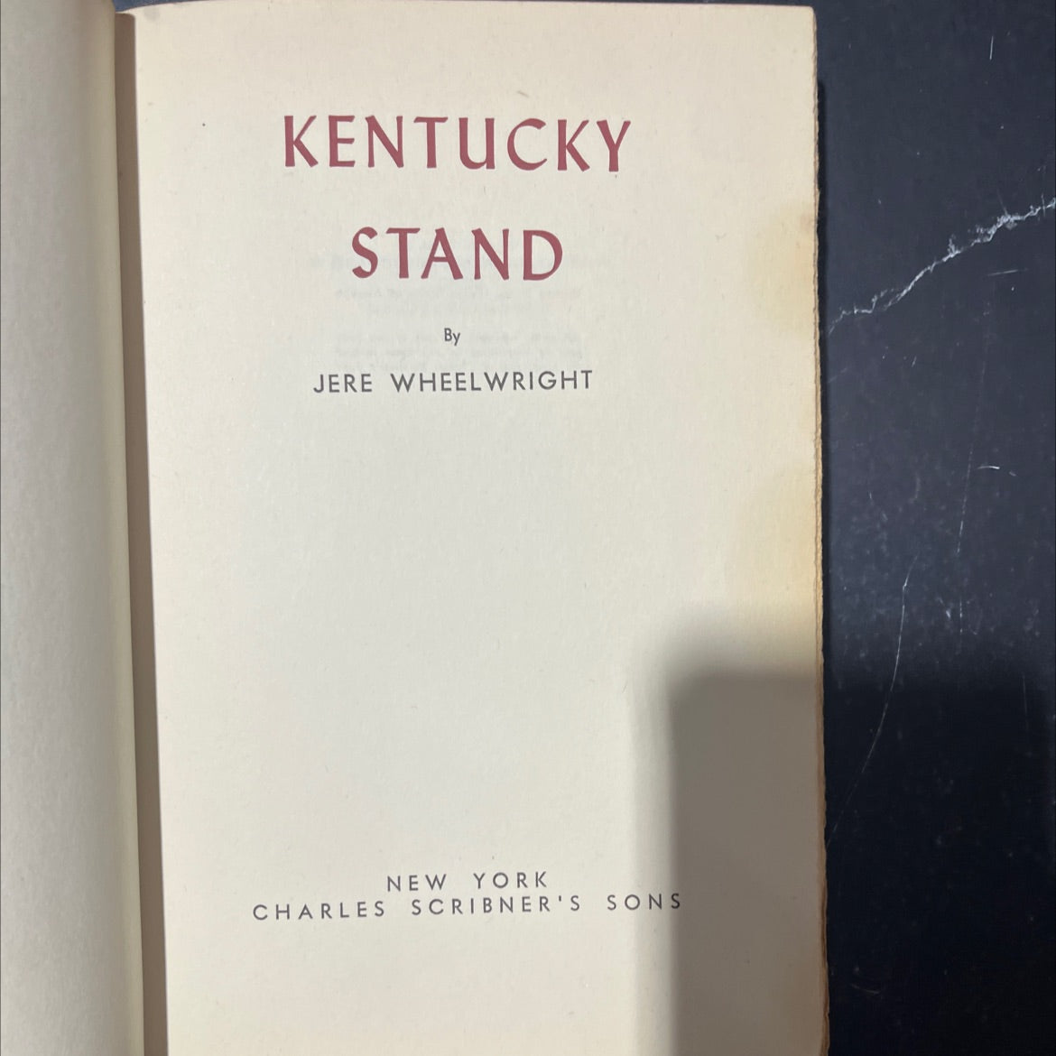 kentucky stand book, by jere wheelwright, 1951 Hardcover image 2