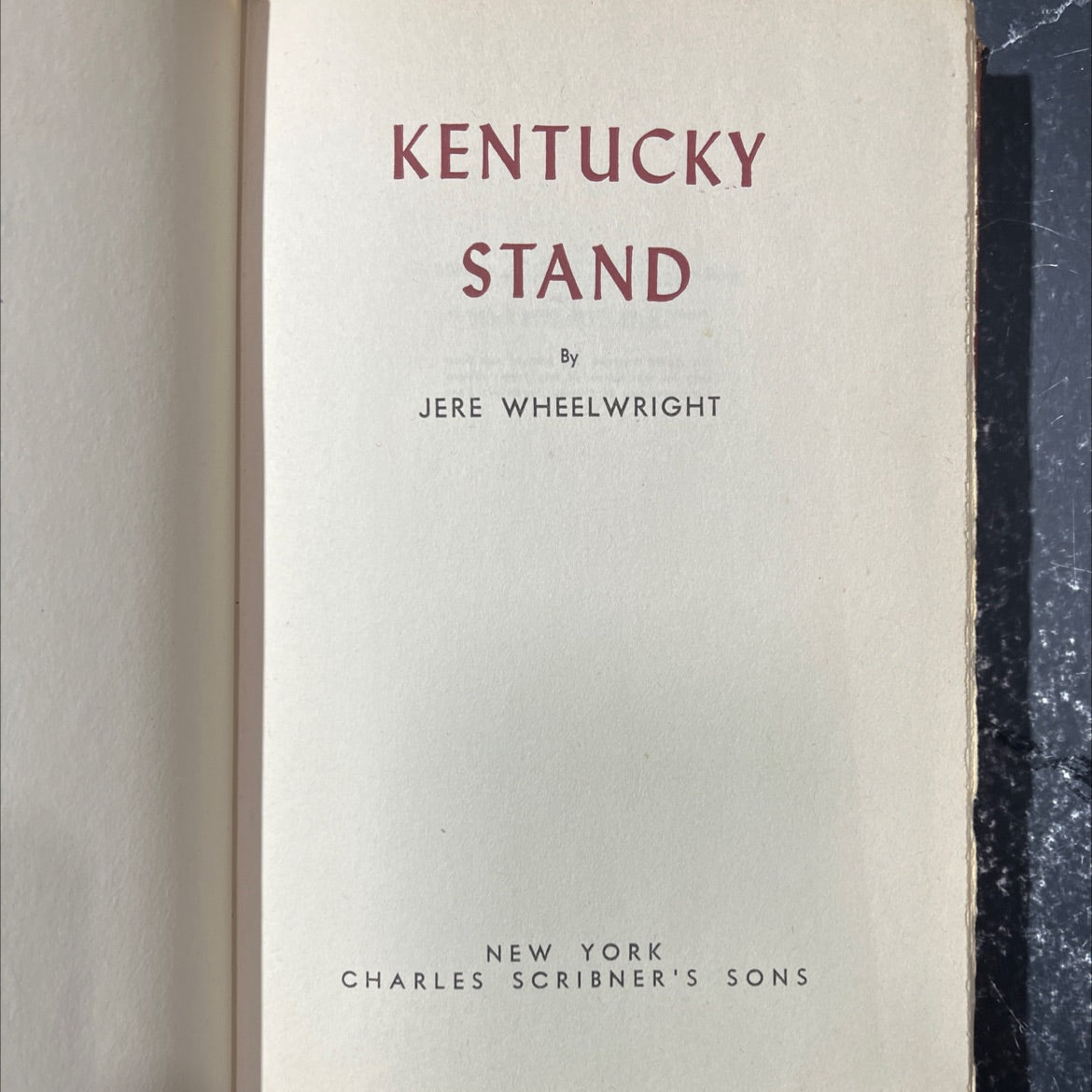 kentucky stand book, by jere wheelwright, 1951 Hardcover image 2